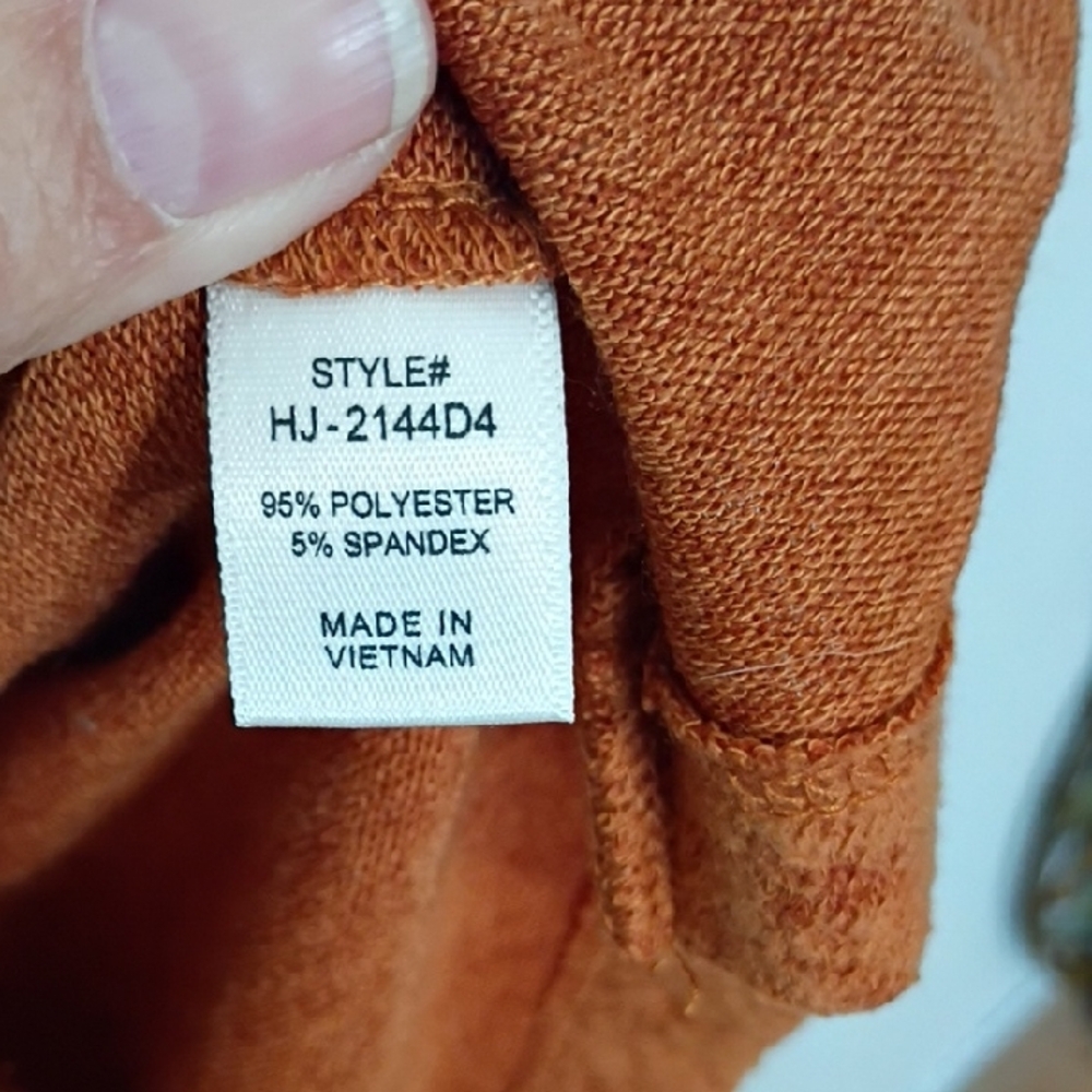 Zenena Women’s XL Jacket Cost  Rustic Orange Jacket Button-Up  Pockets - Picture 9 of 14
